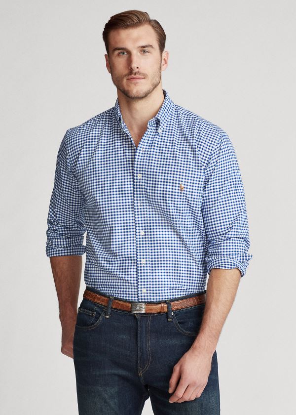 Polo Ralph Lauren Gingham Oxford Skjorte Herre Danmark (FTOGK6715)